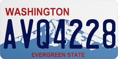 WA license plate AVQ4228