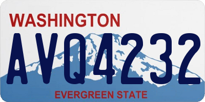WA license plate AVQ4232