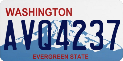 WA license plate AVQ4237