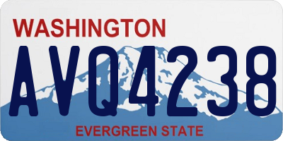 WA license plate AVQ4238