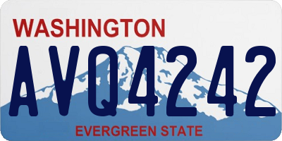 WA license plate AVQ4242