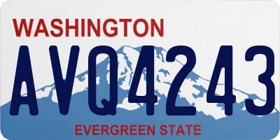 WA license plate AVQ4243