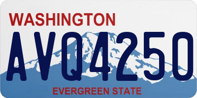 WA license plate AVQ4250