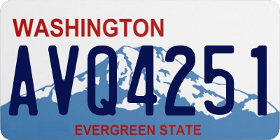 WA license plate AVQ4251