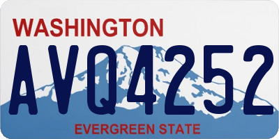 WA license plate AVQ4252