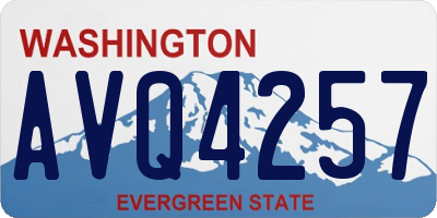 WA license plate AVQ4257