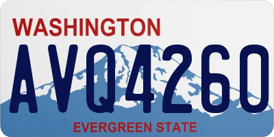 WA license plate AVQ4260