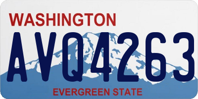 WA license plate AVQ4263