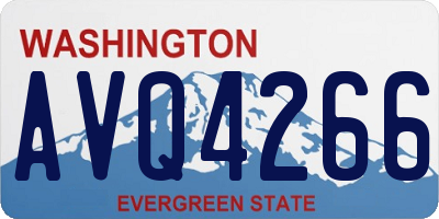 WA license plate AVQ4266