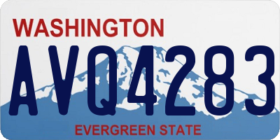 WA license plate AVQ4283