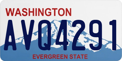 WA license plate AVQ4291