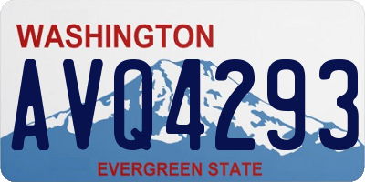 WA license plate AVQ4293
