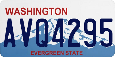 WA license plate AVQ4295