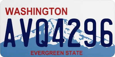 WA license plate AVQ4296