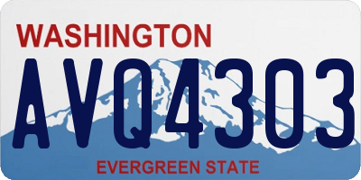 WA license plate AVQ4303
