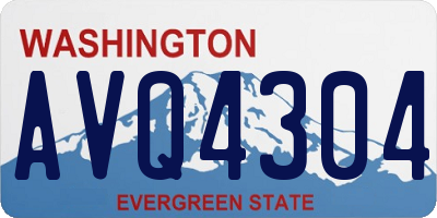 WA license plate AVQ4304