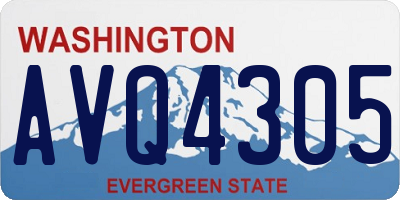 WA license plate AVQ4305