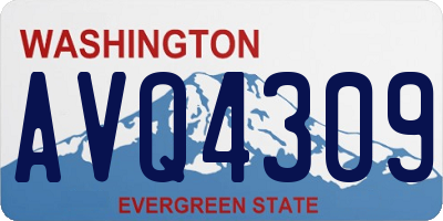 WA license plate AVQ4309