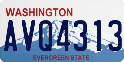 WA license plate AVQ4313