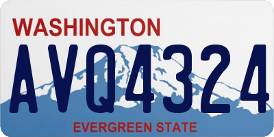 WA license plate AVQ4324