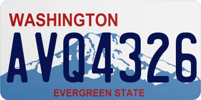 WA license plate AVQ4326