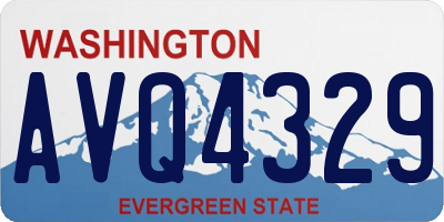 WA license plate AVQ4329