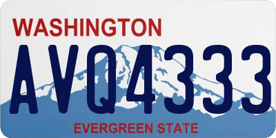 WA license plate AVQ4333