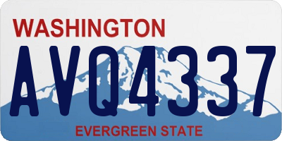 WA license plate AVQ4337