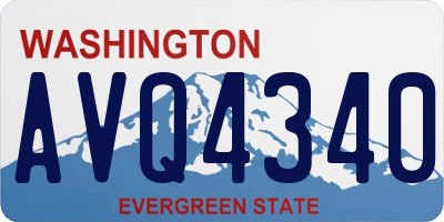 WA license plate AVQ4340