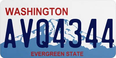 WA license plate AVQ4344