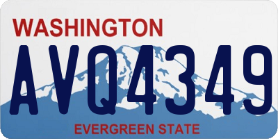 WA license plate AVQ4349