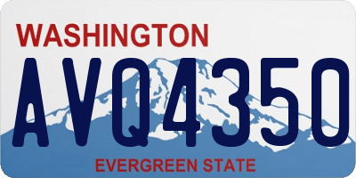 WA license plate AVQ4350