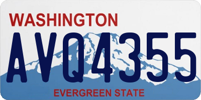 WA license plate AVQ4355