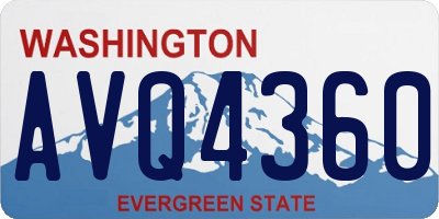 WA license plate AVQ4360