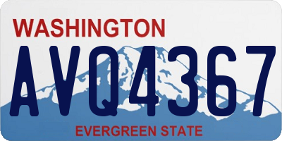 WA license plate AVQ4367