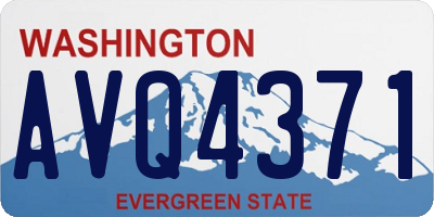 WA license plate AVQ4371