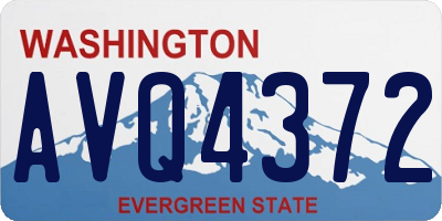 WA license plate AVQ4372