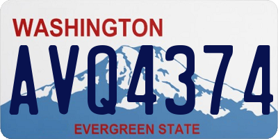 WA license plate AVQ4374
