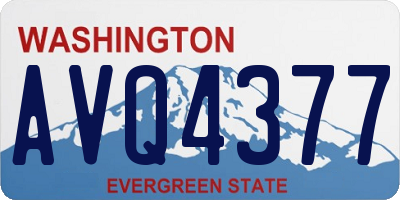 WA license plate AVQ4377