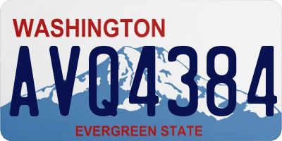 WA license plate AVQ4384