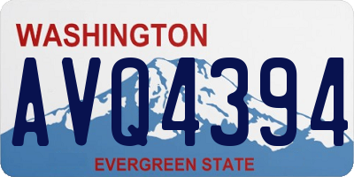 WA license plate AVQ4394