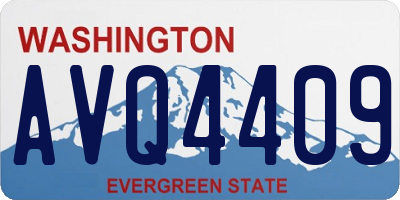 WA license plate AVQ4409