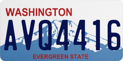 WA license plate AVQ4416