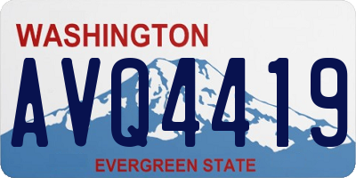 WA license plate AVQ4419