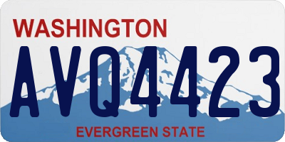 WA license plate AVQ4423