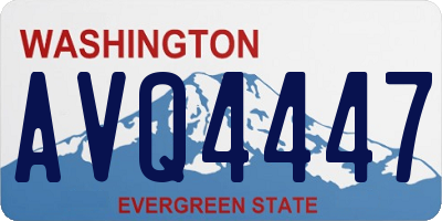 WA license plate AVQ4447