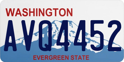 WA license plate AVQ4452
