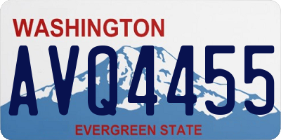 WA license plate AVQ4455