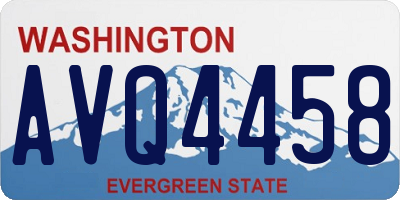 WA license plate AVQ4458