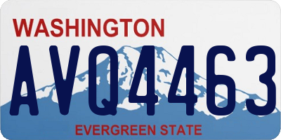WA license plate AVQ4463